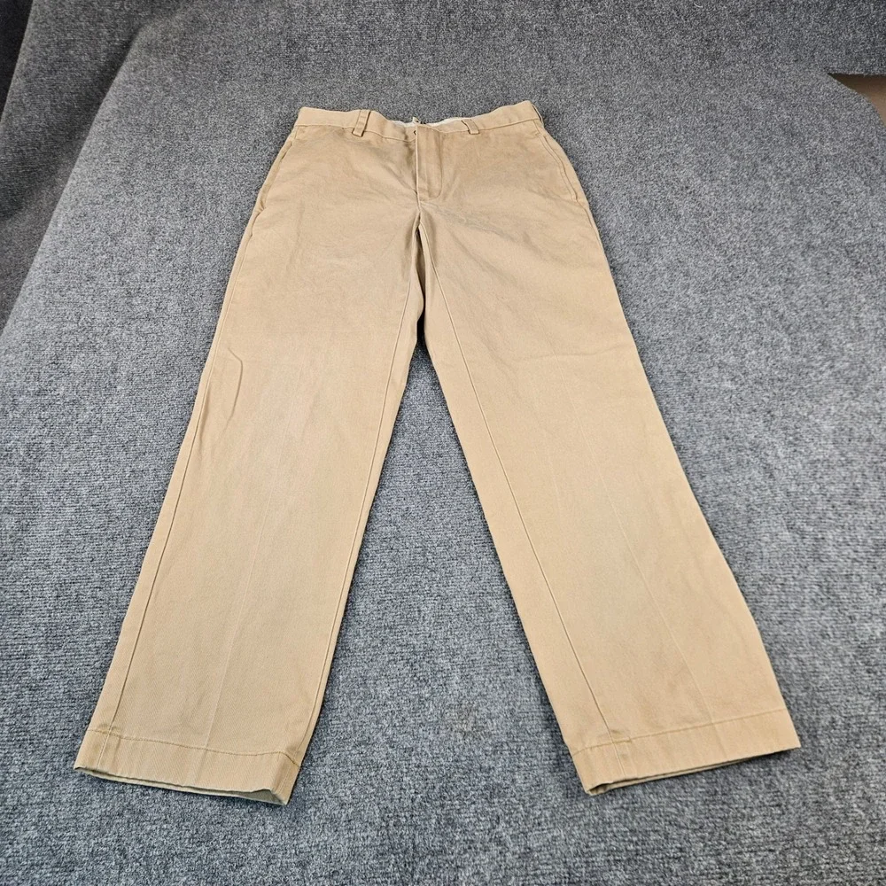 Brooks Brothers 346 Advantage Chino Clark Fit Khaki Pants Mens 30 Tan Cotton